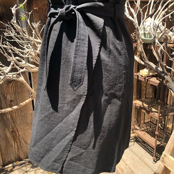 Maje Black Cotton Blend Wrap w/ Belt Mini Dress - Picture 7 of 16